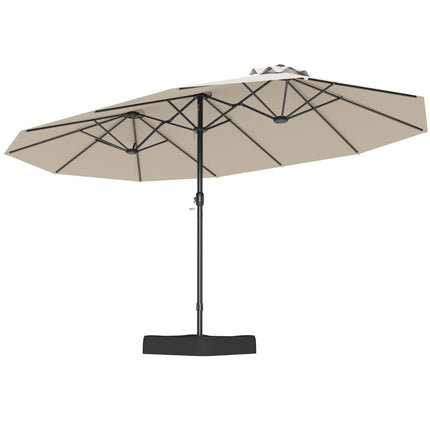 Double-Sided Patio Umbrella With Stand, Crank, 470x285cm