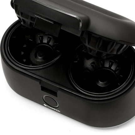 Double Waffle Bowl Maker, 1000W, Non-Stick, Black