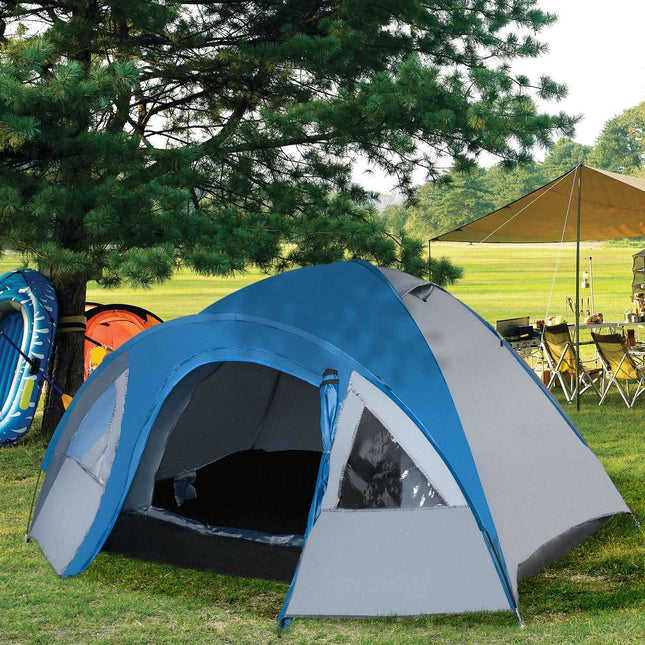 Waterproof dome tent for 4 people - 4 seasons, mosquito net