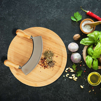 Double coated chopping knife with XL board