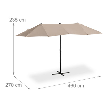 Double parasol 460 x 270 cm