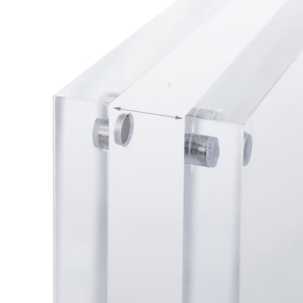 Double-sided picture frame in acrylic