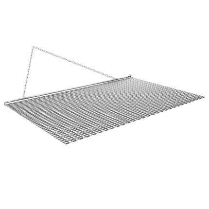 Drag Harrow Mat 5x3 Ft, Galvanized Steel, Towing Chain