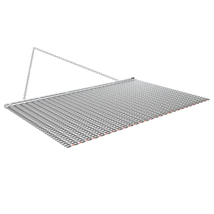 Drag Harrow Rake, 6x3 ft Galvanized Steel, Towing Chain