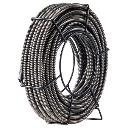 Drain Cleaning Cable, 50 ft 3/8 in Solid Core, 4 Cutters