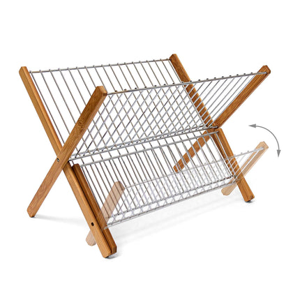 Drain stand CROSS bamboo metal