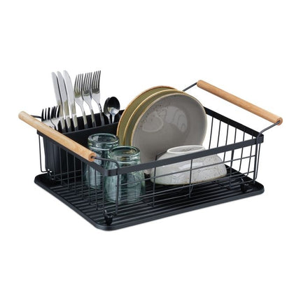 Drain stand with wooden handle