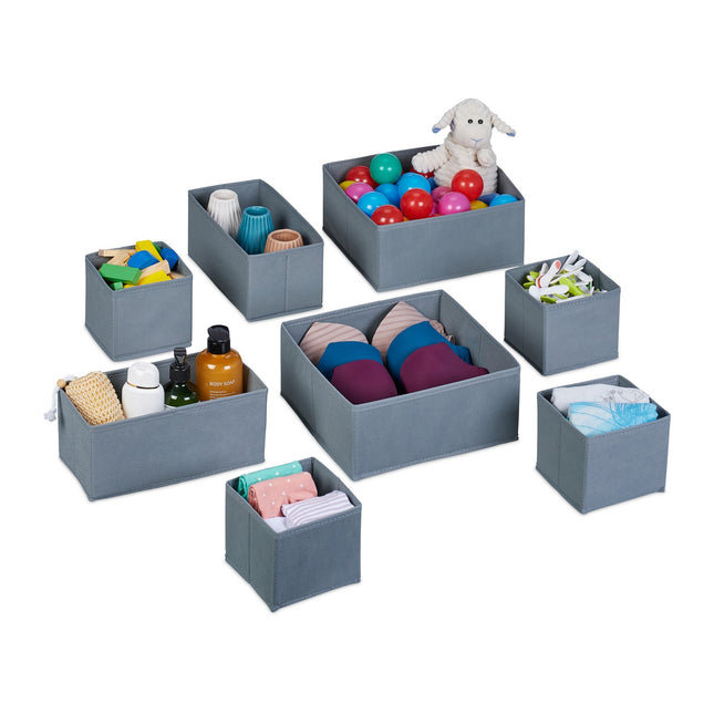 Lade-organizerset, 8-delige, opvouwbare opbergdozen