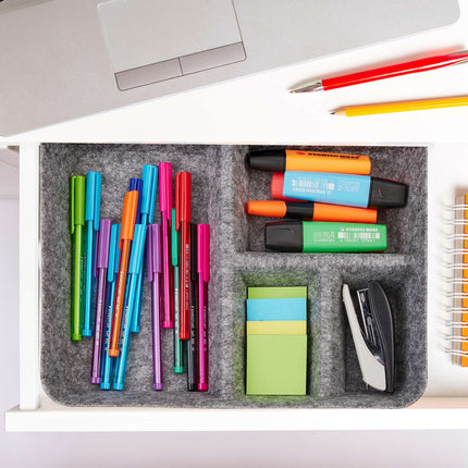 Drawer divider made of felt
