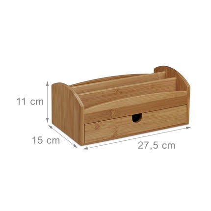 Drawer storage for desks in bamboo