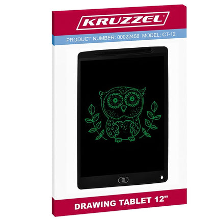 Drawing tablet 12" black KRUZZEL 22456