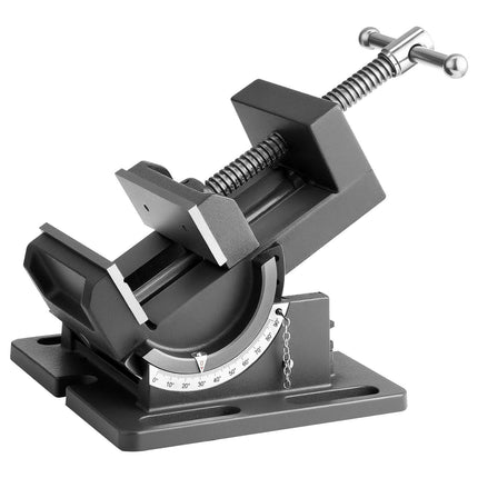 Drill Press Tilting Vise, 4.25 in Jaw, 0–90 Cast Iron