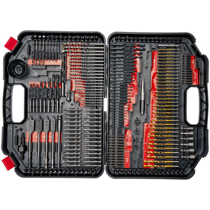 Drill and Driver Bit Set, 246 Pieces, Carrying Case, HSS Drill Bits