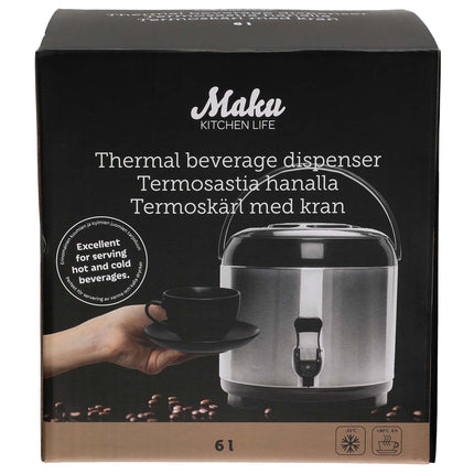 Drink Dispenser with Tap, 6 Liters
