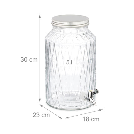 Drink dispenser 5 liters in a square pattern