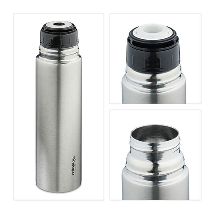 Drinking bottle in stainless steel 750 ml with cup