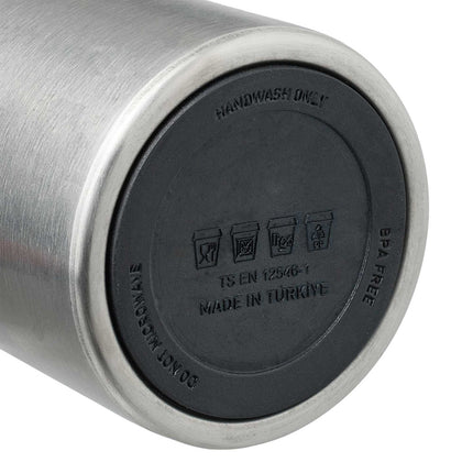 Drinking bottle in stainless steel 750 ml with cup