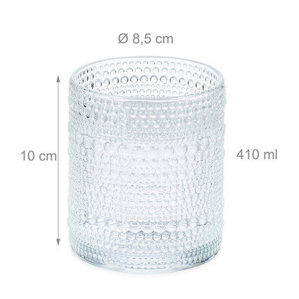 Drinking glass drop set of 4