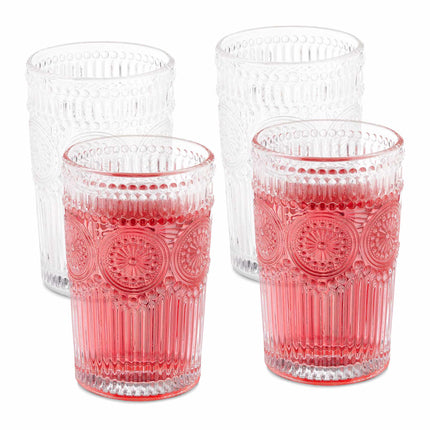Drinking glasses vintage 40 cl set of 4