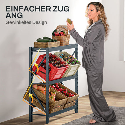 Independent drawer rack, adjustable for 6 drawers