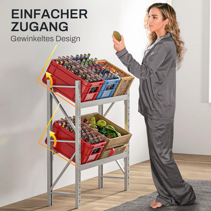Freestanding steel drink box - adjustable, fits 6 boxes