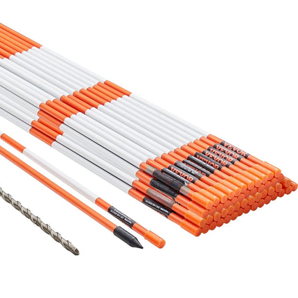 Driveway Markers, 50-Pack 48in Fiberglass Reflective Stakes