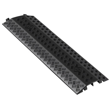 Drop-Over Dual-Channel Cable Protector Ramp, 17,500 lb