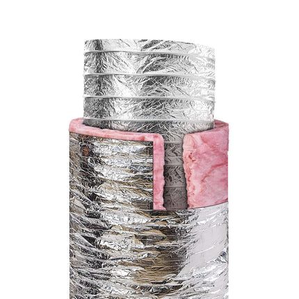 Dryer Vent Hose, 10 In x 25 Ft Insulated Duct, 2 Clamps