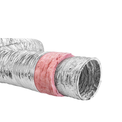 Dryer Vent Hose, 5-Inch x 25-Ft Insulated Duct, 2 Clamps