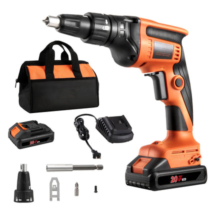 Drywall Screw Gun, 20V Brushless 4200 RPM, 2 Batteries