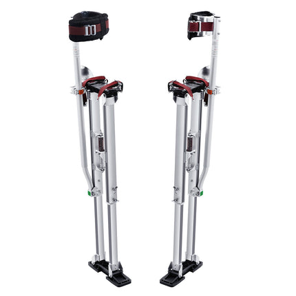 Drywall Stilts, 36-50 In Adjustable Aluminum With Knee Pads
