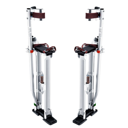 Drywall Stilts, Adjustable 24-40 In Aluminum With Knee Pads