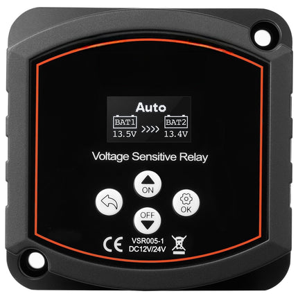 Dual Battery Isolator Kit, 12V 300A VSR, LCD Voltmeter