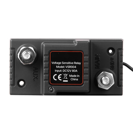 Dual Battery Isolator Kit, 12V 80A VSR, LCD Voltmeter