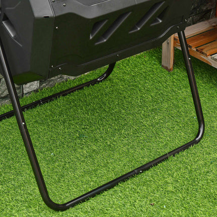 Dual Chamber Compost Bin, 160L, Steel & Plastic