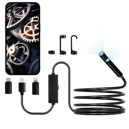 Dual Lens Endoscope Camera 1920P, 3m, IP67, LED