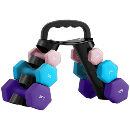 Dumbbell Set with Rack – 6 Weights: 2x1kg, 2x3kg, 2x5kg