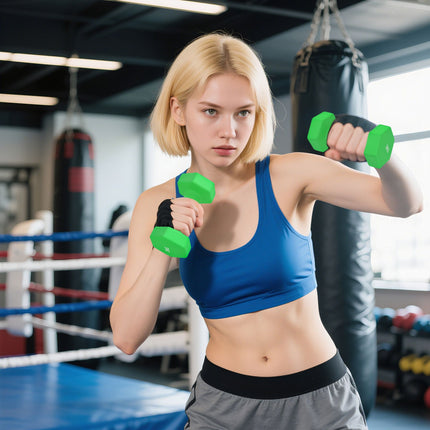 Dumbbell Set with Stand, 8 Weights, Non-Slip Grip