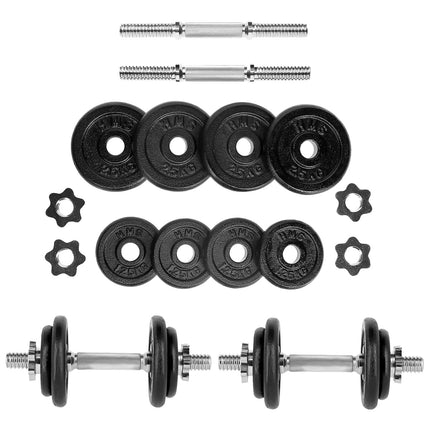 Dumbbell Set with Suitcase, 20kg Adjustable Plates