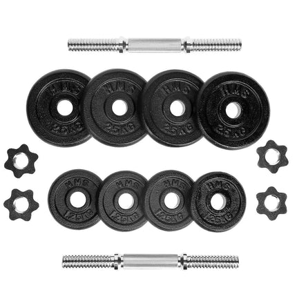 Dumbbell Set with Suitcase, 20kg Adjustable Plates