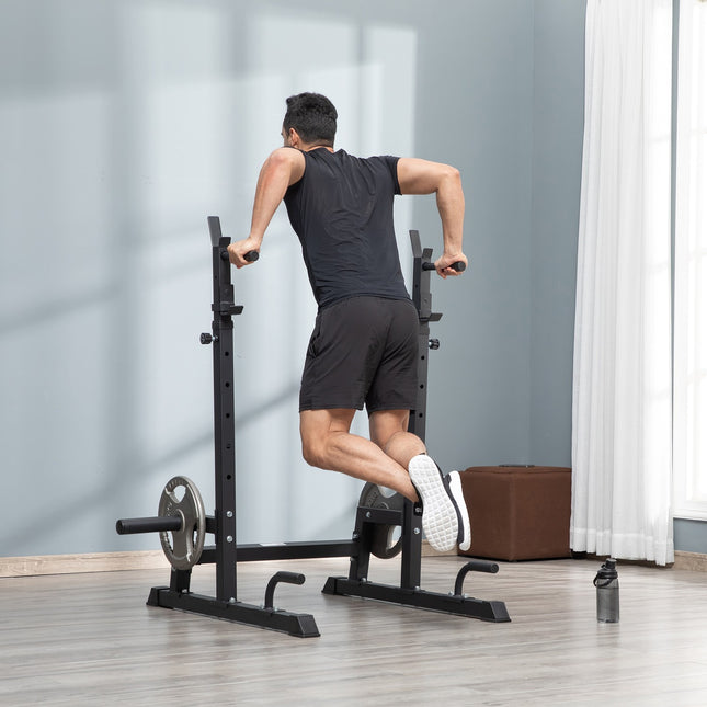 Adjustable dumbbell and barbell rack, steel, capacity 150 kg