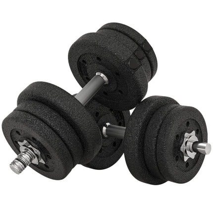 Dumbbell set 25KG dumbbell set with weight plates for home office gym steel imitation leather black