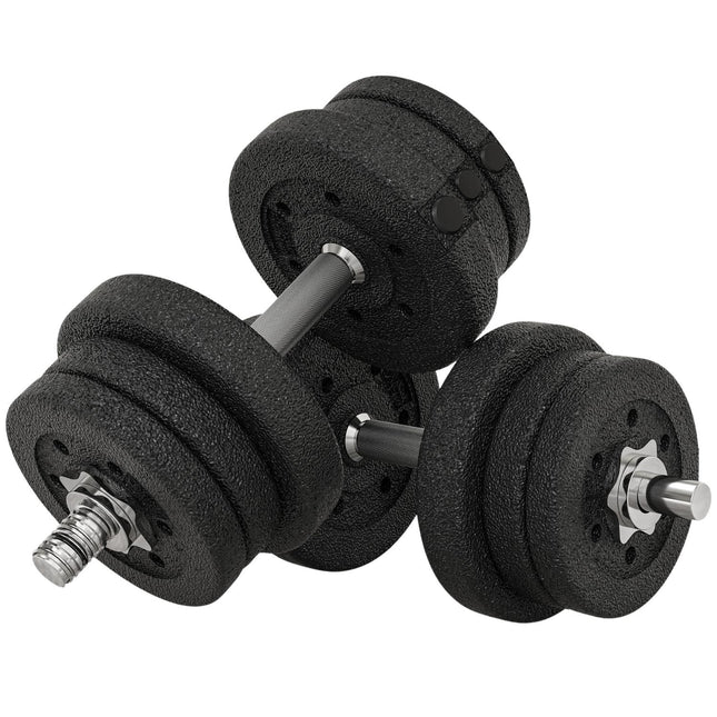 Dumbbell set 25KG dumbbell set with weight plates for home office gym steel imitation leather black