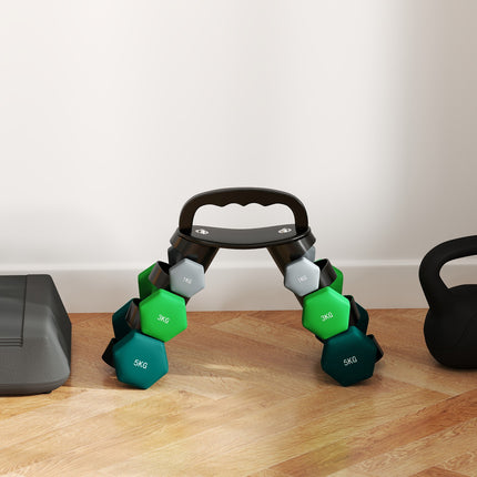 Adjustable dumbbell set with stand - Home Gym Fitness