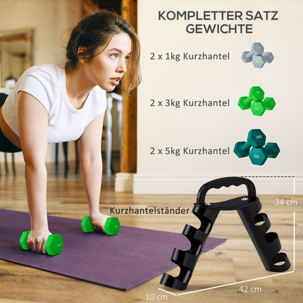 Adjustable dumbbell set with stand - Home Gym Fitness
