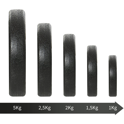 50 kg Dumbbell set, adjustable steel weights, black