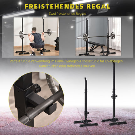 Height-adjustable steel dumbbell rack, 150 kg capacity