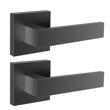 Dummy Door Lever Set, 2-Pack, Matte Black, Reversible