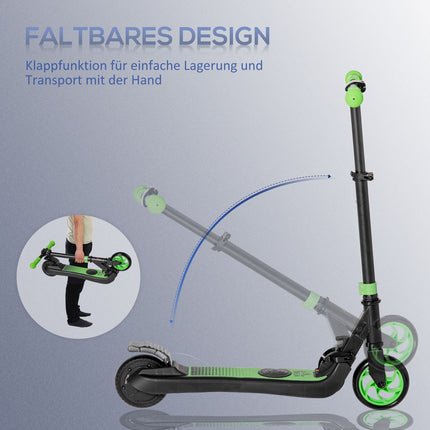 E-Scooter Electric Scooter 120W Motor 6 km Range max. 8 km/h Electric Scooter from 6 years Green+White