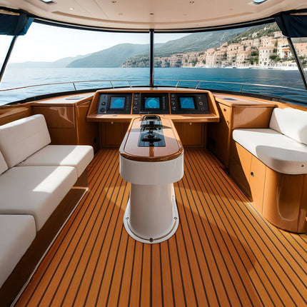 EVA Foam Boat Decking Mat, Non-Slip Self-Adhesive, 240x90 cm